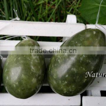 DHL free shipping dark green jade eggs Xuiyan jade eggs vaginal kegel exercise egg shape exercise ball