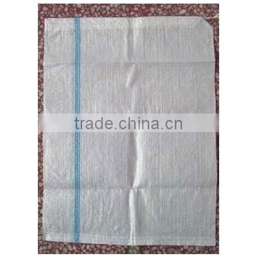 white pp woven flour bag with blue strip