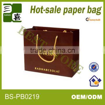 glossy laminatied paper shopping bag paper bag with logo printed