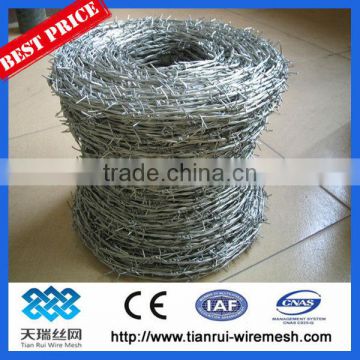 galvanized/pvc coated barbed wire (reverse twist or nromal twist )