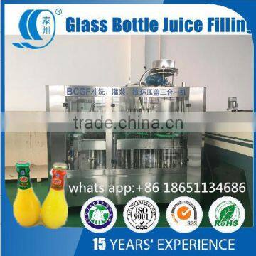 Glass Bottle Orange Juice Filling Machine