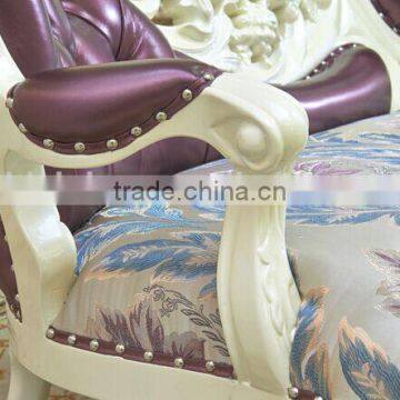 European Style Bed End Stool, Beautiful Designed Wood Carved Chaise Lounge Chair, Palace Princess Sofa Chair (BF01-ML026) photo-2