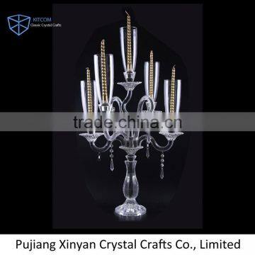 Top fashion custom design wedding centerpiece crystal cadelabra for sale