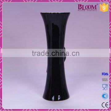 Modern Glazed Black Cheap Ceramic Vases Flower for Sale photo-3