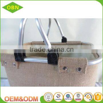 Wholesale Cheap Vintage Foldable Jute Storage Basket Used Jute Bag With Handle photo-5