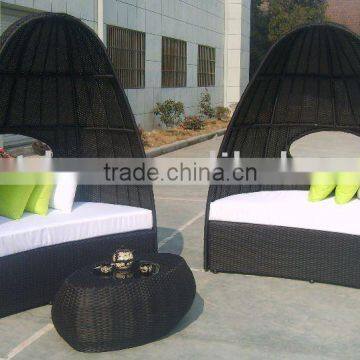 garden rattan lounge or patio wicker sunbed