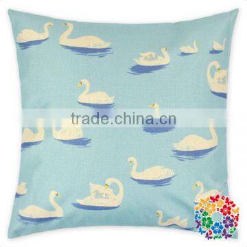 Swans Printed Square Shape Sofa Pillow Cover Wholesale Pillow Cases