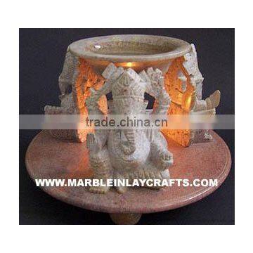 Ganesha Design Soap Stone Aroma Oil Burner