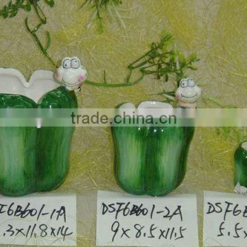 green pepper ceramic garden planter for decoration