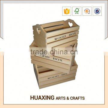 Eco-friendly Wood Slatted Wooden Storage Basket With Low Price photo-6