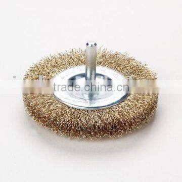 circular brush with shank crimped wire