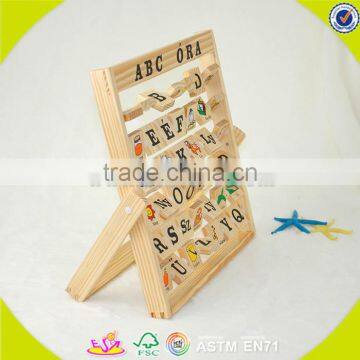 Wholesale Cheap Baby Wooden English Alphabet Chart Interesting Kids Wooden English Alphabet Chart W12C005 photo-2