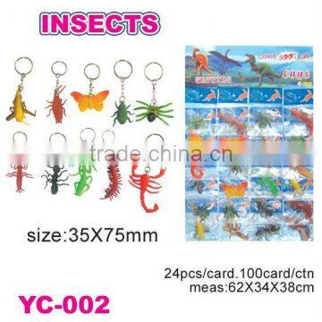 PVC insects keychain