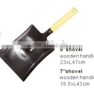 wood handle fireplace metal shovel