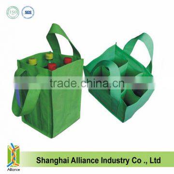 Wholesale non-woven 6 Bottle Wine Bag with Divider