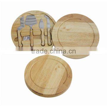 Lovely Cheese Knife Set With Rubber Wood Holder photo-5