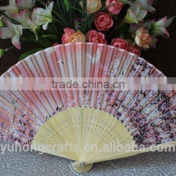 High-grade Bamboo Ladies Silk Hand Fan photo-2