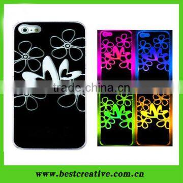 High Quality LED Color Change Flash Light Hard Skin Protect Case Cover for Iphone 4 4s