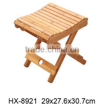 Small foldable bamboo stool