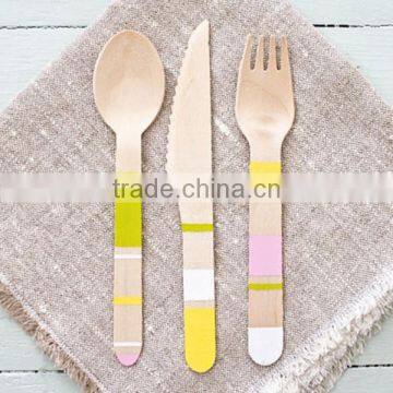 disposable wooden spoon compostable cutlery banana leaf plates