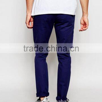 Wholesale Trousers Custom Navy Blue Slim Pants for Man photo-3