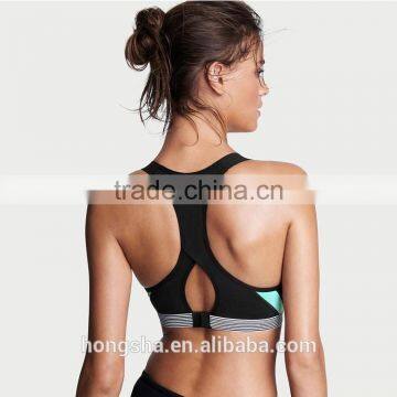 Sexy Different Kinds of Sports Wear Bra and Panty New Design High Quality Sports Bra With Color Combination HSb7274 photo-3