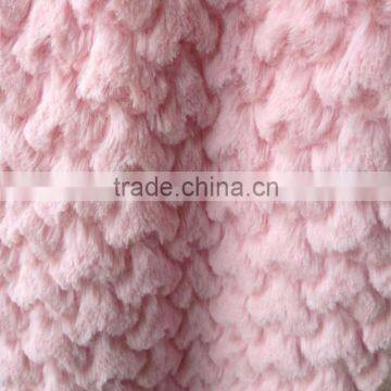 2015 Heart-shaped embossing PV plush hair fabric