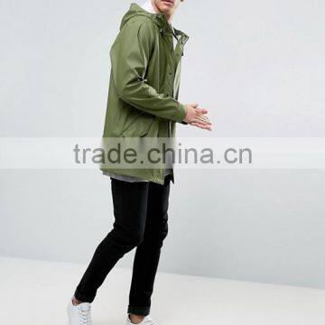 Best Price High Quality New Design Durable Hopp Neck 100% Polyurethane Green Casual Men Bomber Winter Jacket photo-4