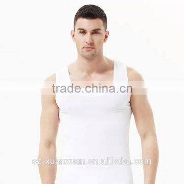 Cheap Cotton Black/white Men U-neck Runnning Vest China Manufacture