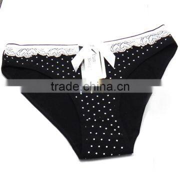 Cute Bow With Dot Printed Girls Briefs Soft Cotton Panties Sexy Lingerie photo-6