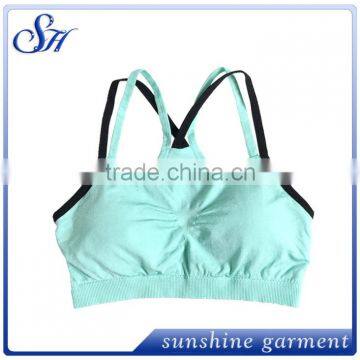 2015 new style seamless wholesale nude sports bra