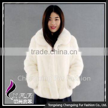 CX-G-A-96 Wholesale Stylish Cheap Winter Wear Real Mink Fur Coat Women photo-2