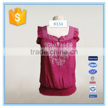 Ladies New Design Fashion Cotton Top Cutting From Bangkok Ethnic Style