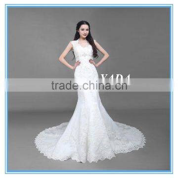 Fashion V Neck Tulle White Handmade Beaded Embroidery China Custom Made Wedding Dress photo-2
