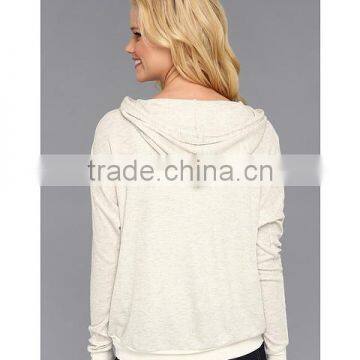 Spring Autumn Thin Bomber Straight Hem Thin Fleece Hoodie With Hooded and Front Big Pocker photo-4
