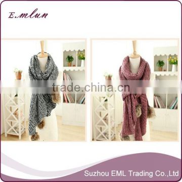 Embroidery wool girls scarf high quality wholesale