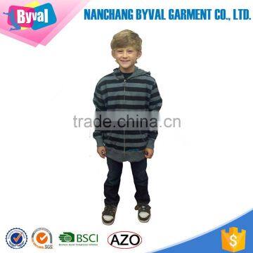 Unisex Kids Sports Hoodies Custom Hoodie 100% Cotton With Zipper Stripe Fleece Made photo-5