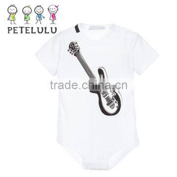 100% Cotton Button Crotch Guitar Romper Wholesale Clothing Baby China