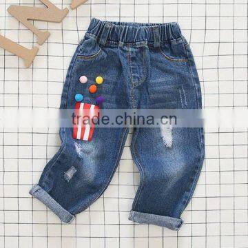 Zm35707a Wholesale New Model Girls Jeans Pants Trousers photo-4