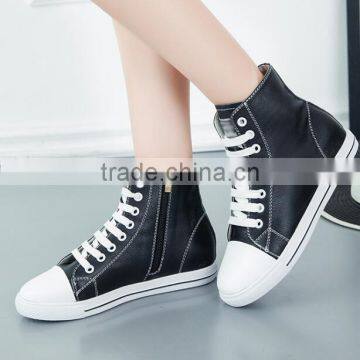 Zm35774a Autumn Women Leather Shoes Wholesale White Casual Shoes photo-4