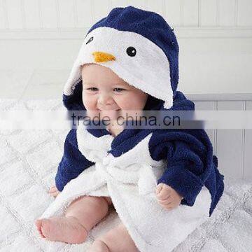 Waddle Penguin Hooded Spa Bathrobe And Custom Fancy Animal Baby Bathrobe