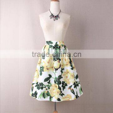 Z&M Floral Skirt High Waist Skirt Lady Skirt Lady Skirt