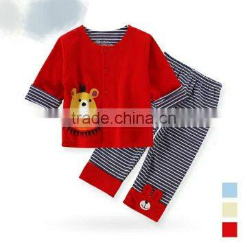 baby fasion suits cute suits baby t-shirt with bear and strip pants