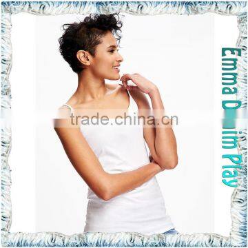 New Solid White Simple Pattern Womens Hot Wear Supender Tank T-Shirts for Summer photo-2