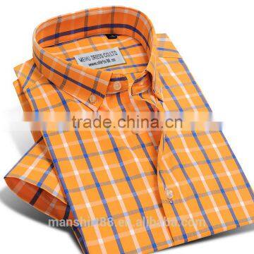 Short Shirt Mens Dress Shirts Men Clothes New Design Cotton Shirt photo-3
