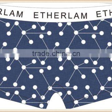 Dots Blue White 88% Polyester 12% Underwea Production r, MEN Boxer Short, photo-2