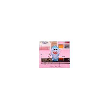 3d Beaded Doraemon 4mm Bicone Crystal Cartoon Charm photo-3