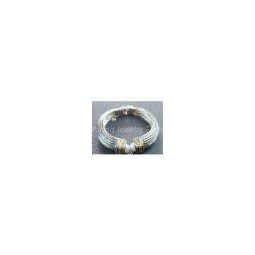 Lead and nickel free Tin alloy Rhodium Color Charming Copper Beaded Metal Bangle for Party