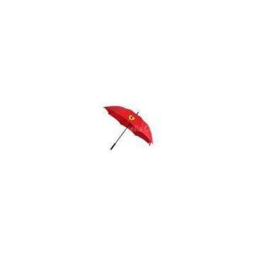 75 Inch Custom Red Automatic Golf Umbrella , Company Advertising