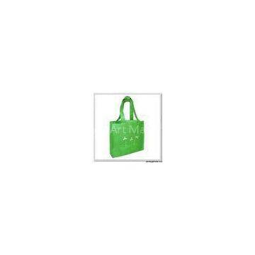 Green Cute Laminated Nonwoven Shopping Bags For Vegetable Logo Printing